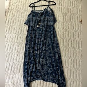 AVLN Studio Sleevless Ruffle with tie Midi Dress Women’s Size Medium